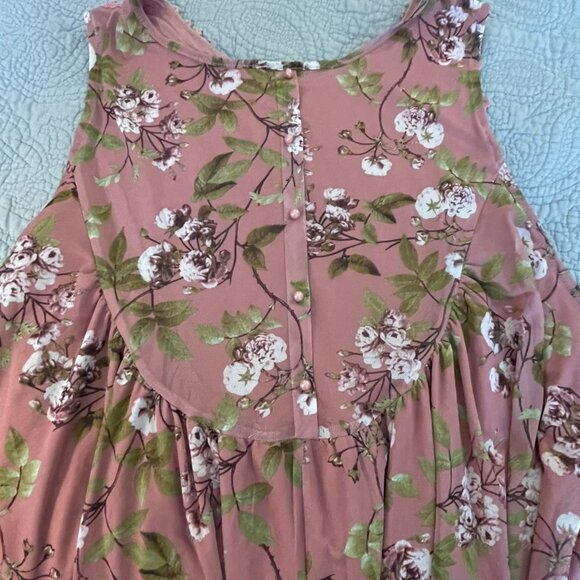 3X Indigo Thread Co. Crochet & Mesh Partially Lined Babydoll Sleeveless Top - Picture 3 of 14